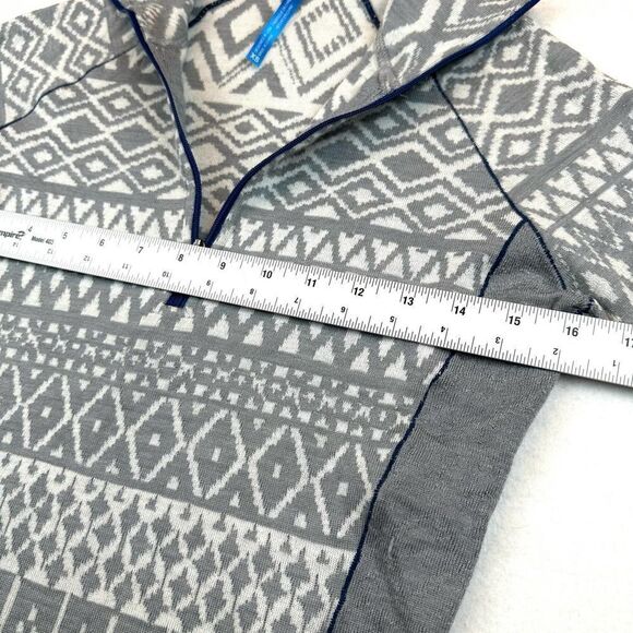 Kuhl Grey‎ and White Merino Wool Blend 1/4 Zip Sweater Women’s XS Read - Picture 7 of 12